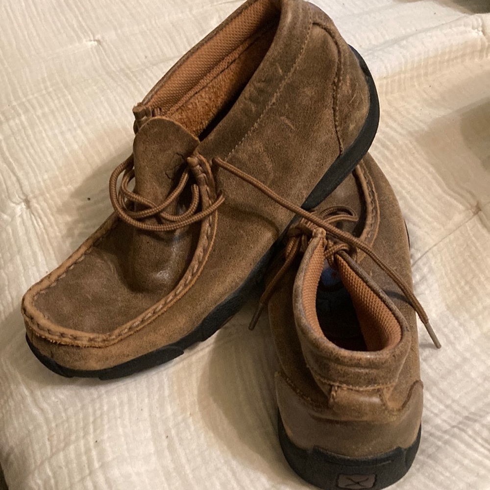 Twisted X leather bomber chukka moccasin boots Sz 3.5